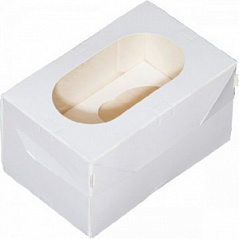 Коробка для капкейков ForGenika MUF 2 PRO, 2 ячейки, 17*10*10 см