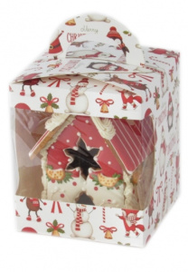 Коробка для пряничного домика Дед Мороз 17*17*19 см