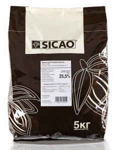 Шоколад Белый 25,5% Sicao в каллетах, 5 кг