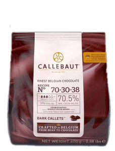 Шоколад Горький 70,5% в каллетах Barry Callebaut, 400 г