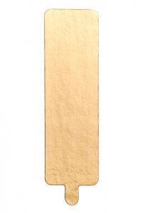 Подложка 0,8 мм 4*13 см золотая прямоугольная