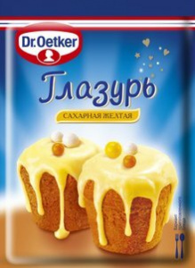 Глазурь сахарная ЖЕЛТАЯ Dr. Oetker, 100 г