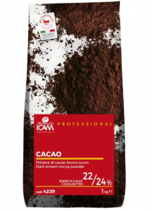 Какао-порошок алкализованный 22-24% с ароматом ванили ICAM, 1 кг