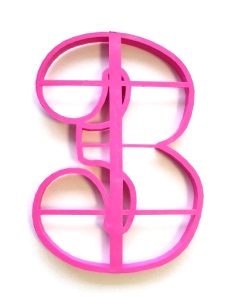 Форма для вырезания коржей Цифра 3, d=19 см