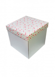 Коробка для подарка Сердечки, 20*20*20 см