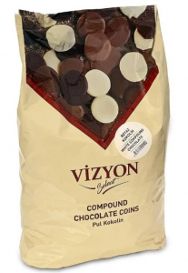 Шоколад Белый 32% в каллетах Vizyon Select, 2,5 кг