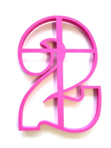 Форма для вырезания коржей Цифра 2, d=19 см