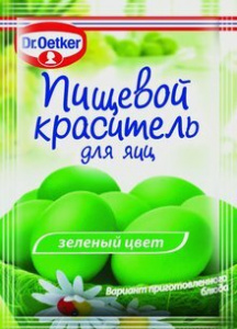 Пищевой краситель для яиц жидкий зеленый Dr.Oetker, 5 мл