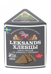 Хрустящие хлебцы Leksands темно-ржаные на закваске с ортубями, 200 г