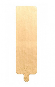 Подложка 0,8 мм 13*4 см BASE золотая прямоугольная с ручкой, 100 шт 