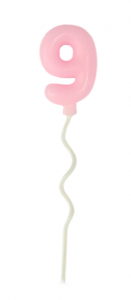 Свеча праздничная "9", ассорти, 1 шт Свеча праздничная "9", ассорти, 1 шт