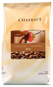 Шоколад молочный 37,8% для фонтанов в каллетах Barry Callebaut, 2,5 кг