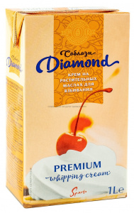 Сливки Соблазн Diamond 26% на растительных маслах, 1 л