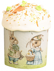 Форма для кулича РЕТРО ЗАЙЦЫ d90*h90 мм, 1 шт.