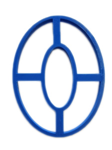 Форма для вырезания коржей Цифра 0 (яйцо), d=19 см