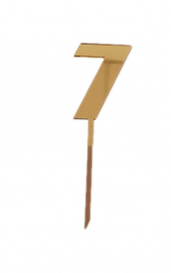 Топпер фигурный Цифра 7 (оргстекло золотое) h=17 см
