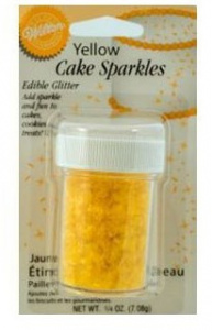 Посыпка сахарная Блестки желтые Wilton, 7 г