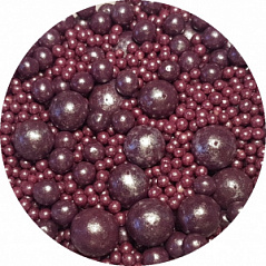 Шарики из воздушного риса в глазури Жемчуг фиолетовый №106, 90 г