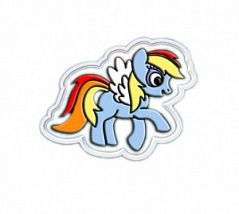 Набор для вырезания печенья: форма и трафарет Пони Радуга, d=9 см