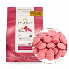 Шоколад рубиновый "Ruby" 47,3% в каллетах Barry Callebaut, 2,5 кг