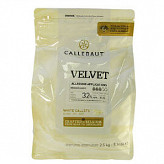 Шоколад Белый 32% в каллетах Velvet Barry Callebaut, 2,5 кг