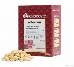 Шоколад Белый 33,1% "Sebastian" Chocovic, 1,5 кг