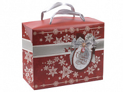 Коробка для новогоднего подарка “С Новым Годом!" Снежинки 23*18*11 см
