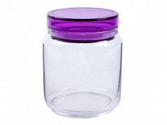 БАНКА для продуктов стеклянная с пластмассовой крышкой "Colorlicious purple" Luminarc, 750 мл