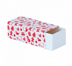 Коробка для пирожных Макарон Красно-белая, на 5-6 шт