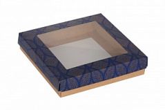 Коробка для конфет Бронзовый орнамент на 15 шт., 15*15*3 см