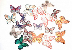 Вафельные бабочки двухсторонние МИКС, 20 шт. Вафельные бабочки двухсторонние МИКС, 20 шт.