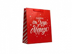 Пакет бумажный для подарков “От Деда Мороза”, 31*40*11,5 см, 1 шт.