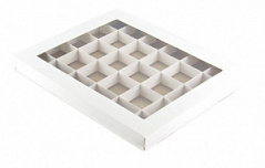 Коробка для адвент-календаря белая на 30 ячеек