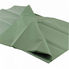Бумага упаковочная тишью, темно-зеленая 50*66 см, 1 шт