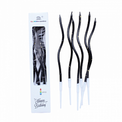 Свечи черные "Серпантин", 6 шт