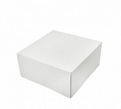Коробка для торта без окна Cake White 25,5*25,5*10,5 см