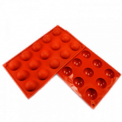 Форма силиконовая Полусфера (15 фигур, d40*h20мм)