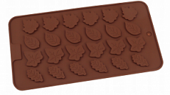 Форма силиконовая ЛИСТЬЯ ОСЕННИЕ, 24 ячейки