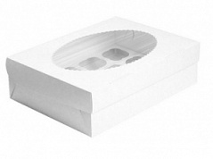 Коробка для маффинов белая ECO 12 ячеек 35,5*25,5*10 см.
