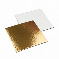 Подложка усиленная 1,5 мм 26*26 см золото/жемчуг квадратная