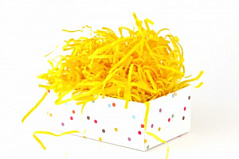 Бумажная стружка гофрированная яично-желтая, 50 г