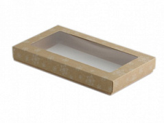 Коробка для печенья Снежинки крафт на 2 шт.