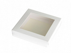 Коробка для конфет Белая на 15 шт, 15*15*3 см