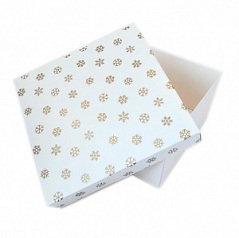Коробка для подарков Снежинки, 20*20*10 см
