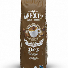 Горячий шоколад темный Ground Dark Van Houten, 1 кг