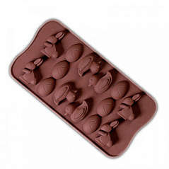 Форма силиконовая для шоколада Пасхальная, 21*10,5 см.