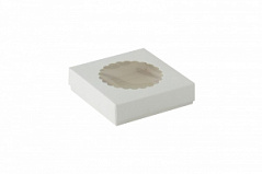 Коробка для печенья со съемной крышкой Белая на 1 шт.