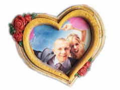 Силиконовый молд для пряников "Рамка Сердце+вырубка", 17 см