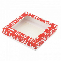 Коробка для конфет с окном Ho-ho-ho на 15 шт., 15*15*3 см Коробка для конфет с окном Ho-ho-ho на 15 шт., 15*15*3 см