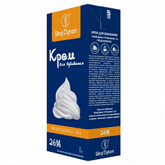 Сливки растительные 26% Ваниль, Шеф Дукат, 1 л